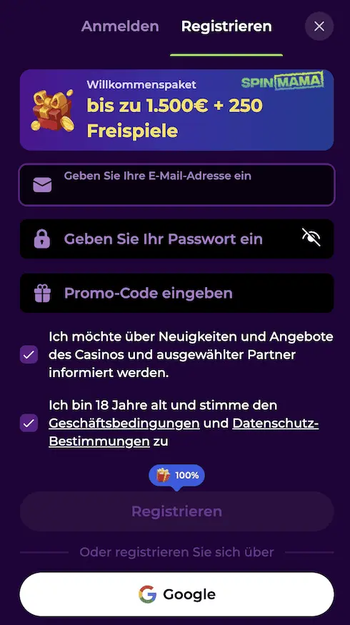 spinmama casino anmeldung